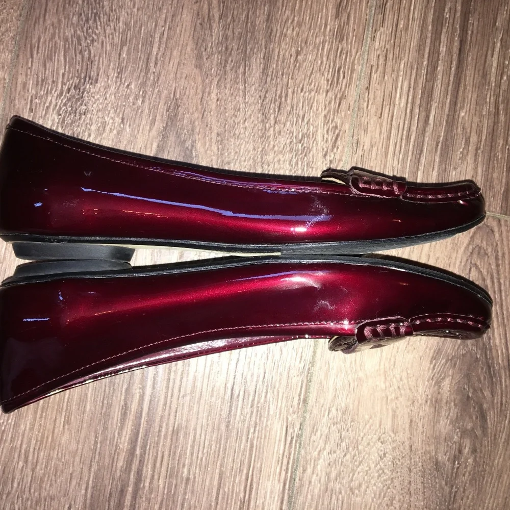 Johnston & Murphy Metallic Burgundy Quilted Leather Loafers